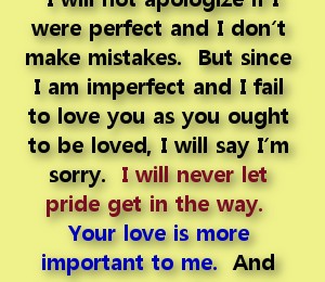When Saying Sorry is Easier than Letting You Go